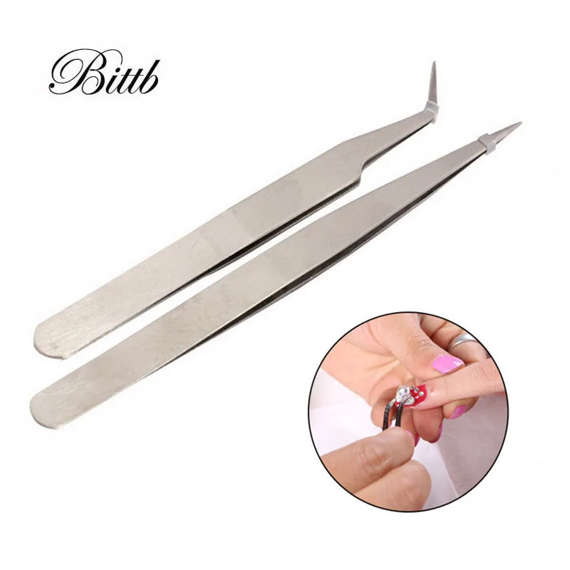Bittb искусство для ногтей из нержавеющей стали|stainless steel manicure|manicure tweezerstweezers nail |