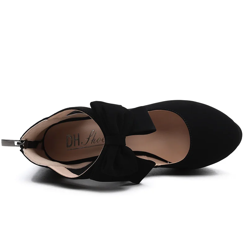 Высокое Качество Бабочка-узел Экстремальные Высокие Каблуки Женщины