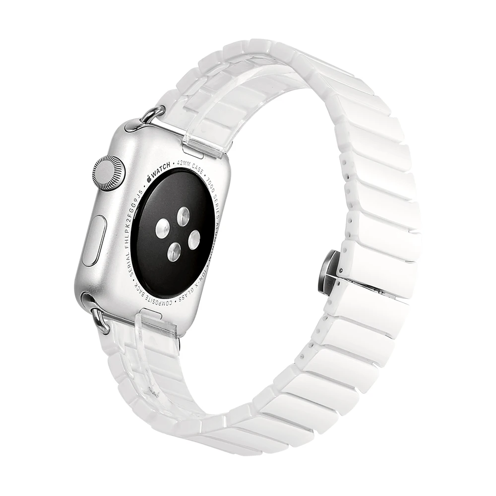 Роскошный керамический ремешок подходит для Apple Watch 38 мм 42 мм/40 44 браслет-цепочка с