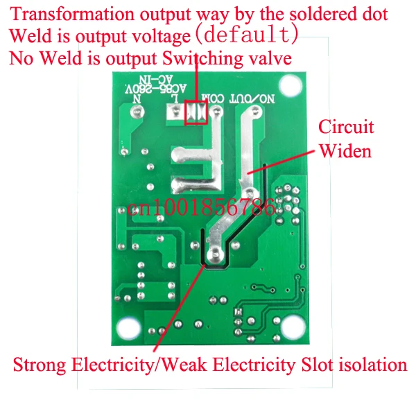AC85V-280V 3000W Wide Voltage input Full RF Wireless Remote Control Switch Receiver Transmitter Big wiring terminal | Обустройство
