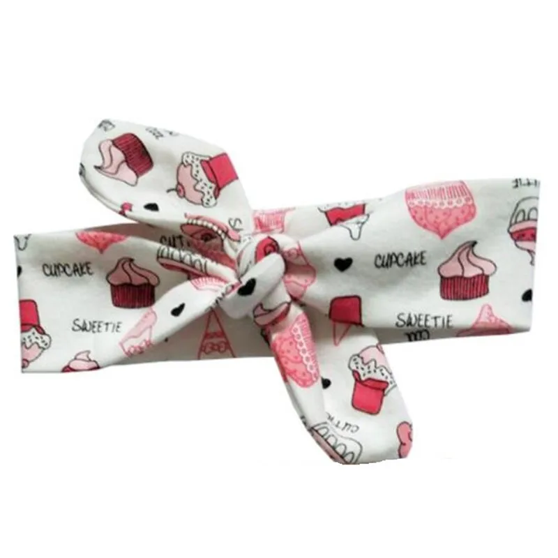 Red ice cream Новинка весны хлопок детские повязки на голову для девочек Дети Мальчики лентой юбка-брюки; сезон осень детские повязки на голову Детская резинка для волос Головные уборы аксессуары - Цвет: Red ice cream