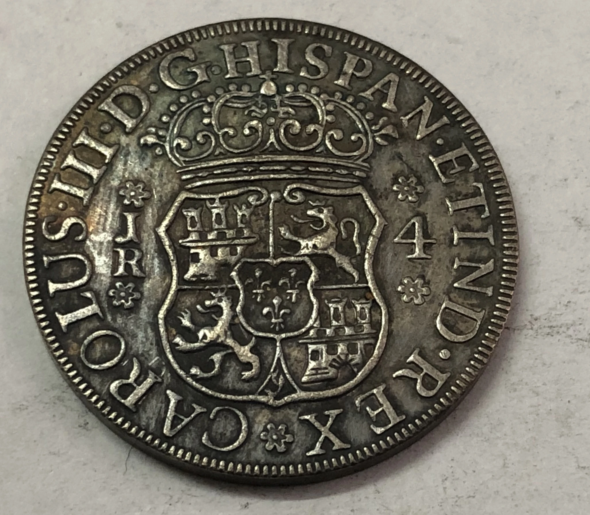 1769 BOLIVA 4 Реалес копия Карлоса III испанской армии монеты столбов|Безвалютные