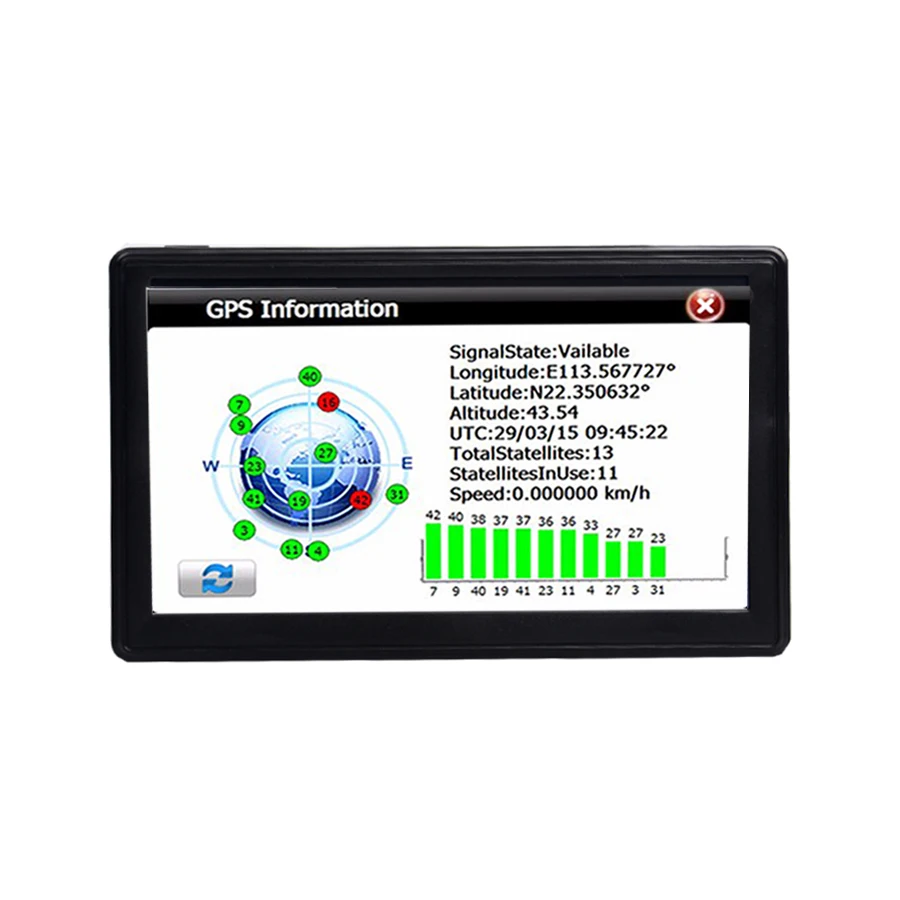 Anfilite Бесплатная доставка 7 дюймов 800*480 Автомобильный 3D MTK 256M 8 Гб GPS навигатор Bluetooth