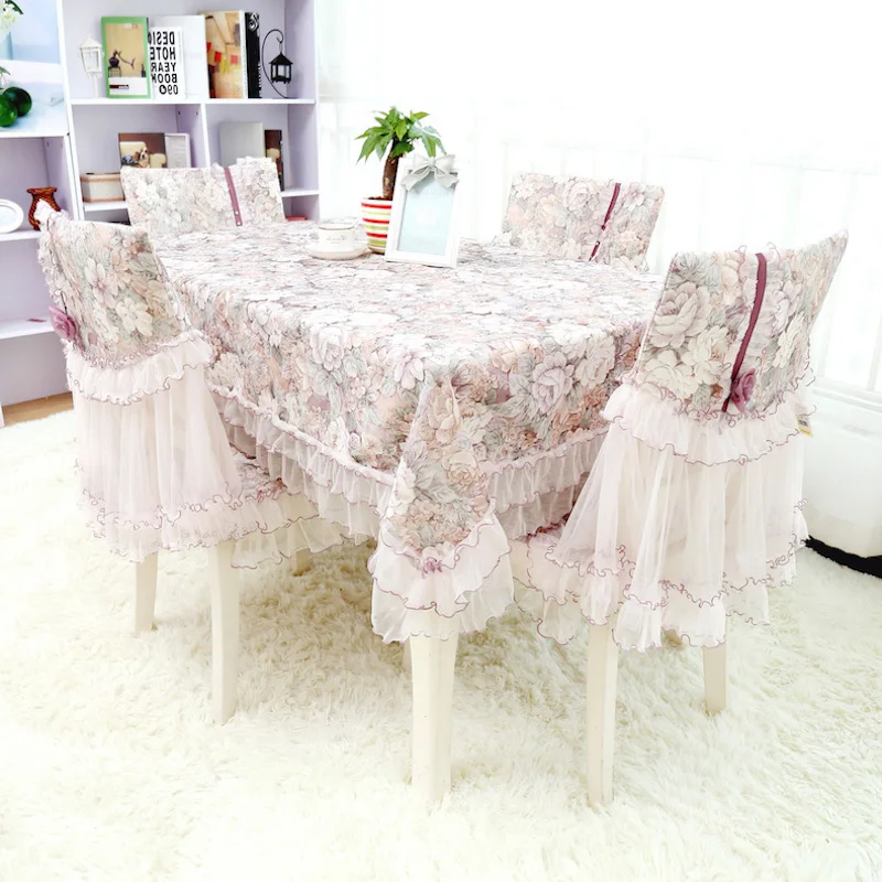 Скатерть Сакура цветочное кружево розовый жаккард 100x150 см 120x120 130x180 150x200 150x150 180x180