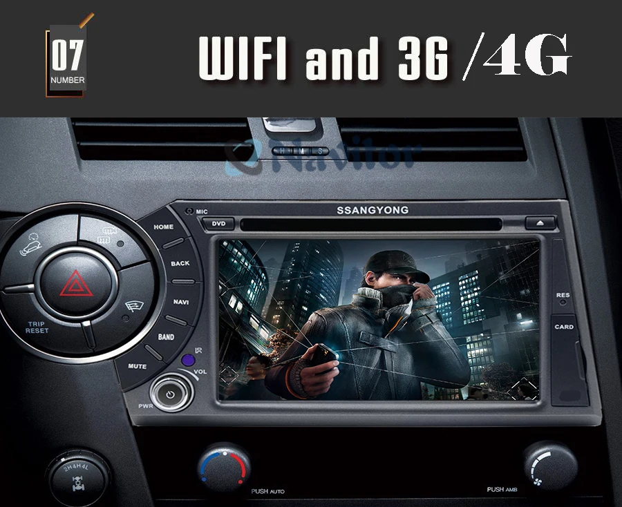 2DIN Android7.1 четырехъядерный автомобильный dvd-плеер на основе Android для Ssangyong Kyron Actyon с