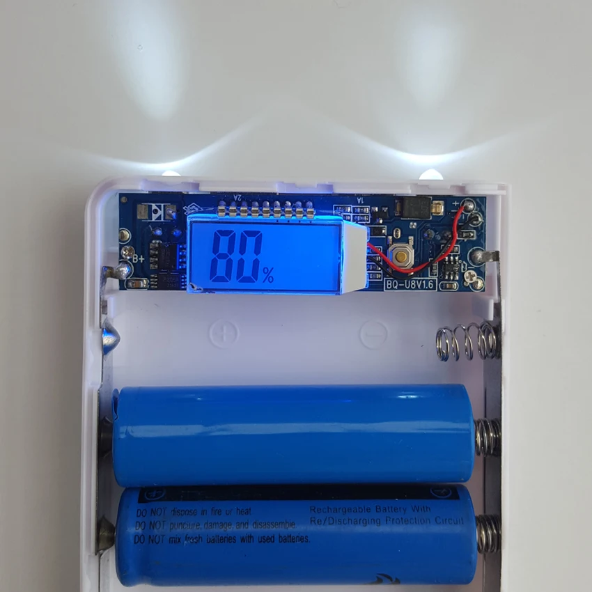 Чехол для аккумулятора 18650 DIY Внешнее зарядное устройство 8x18650 внешний