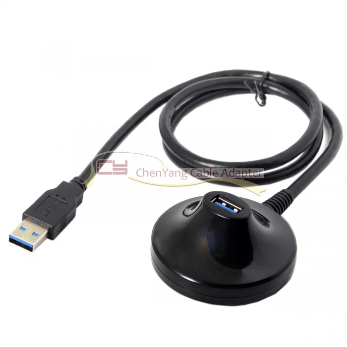 

USB 3.0 Type-A Male to Female Extension Dock Station Docking Extending Adapter Cable Cord Converter Connector 0.8m Black