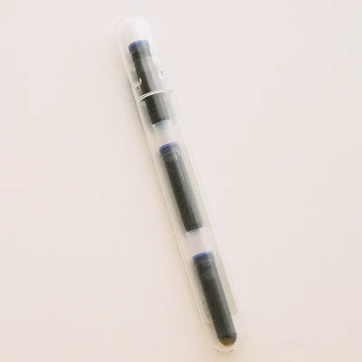 2 шт./лот, Маленькая прозрачная мини-ручка, kawaii SPN-20, Petit1, цветная, розовая, синяя, зеленая, для студентов, ручная, милая, японская, оригинальная - Цвет: Clear blue 6 inks