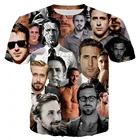 Новое поступление, популярный актер Райан Гослинг, 3D принт, мужские и женские модные крутые футболкитолстовкисвитшотыжилетытопы, Прямая поставка