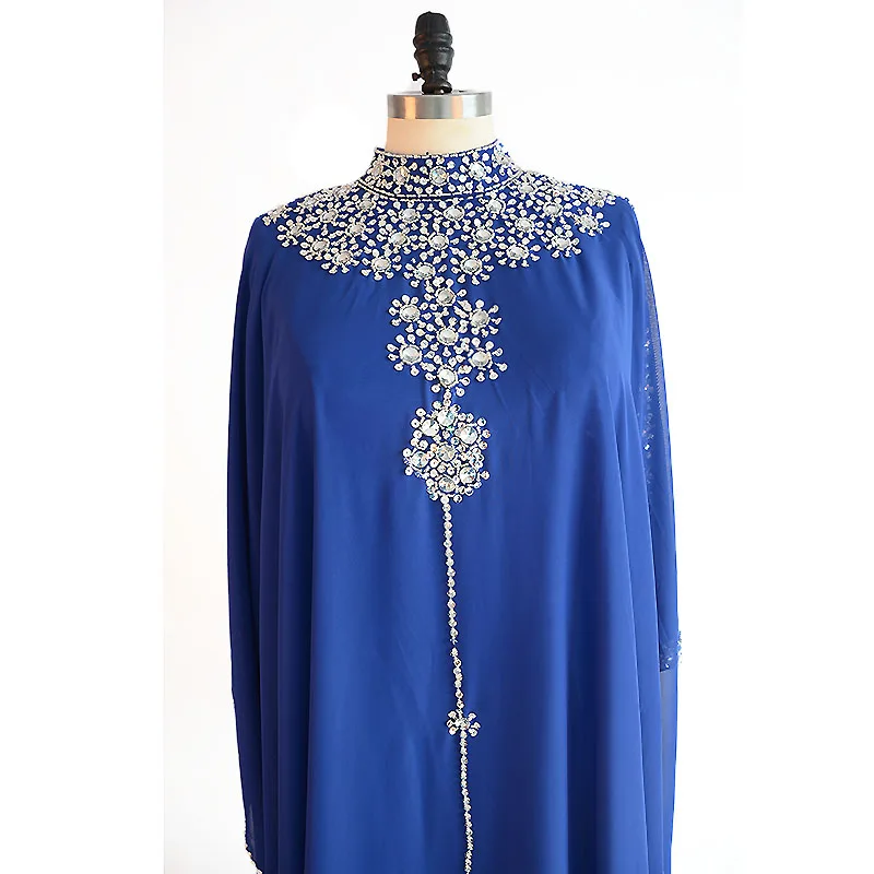 Мусульманское вечернее платье LORIE шифоновое трапециевидной формы с высоким