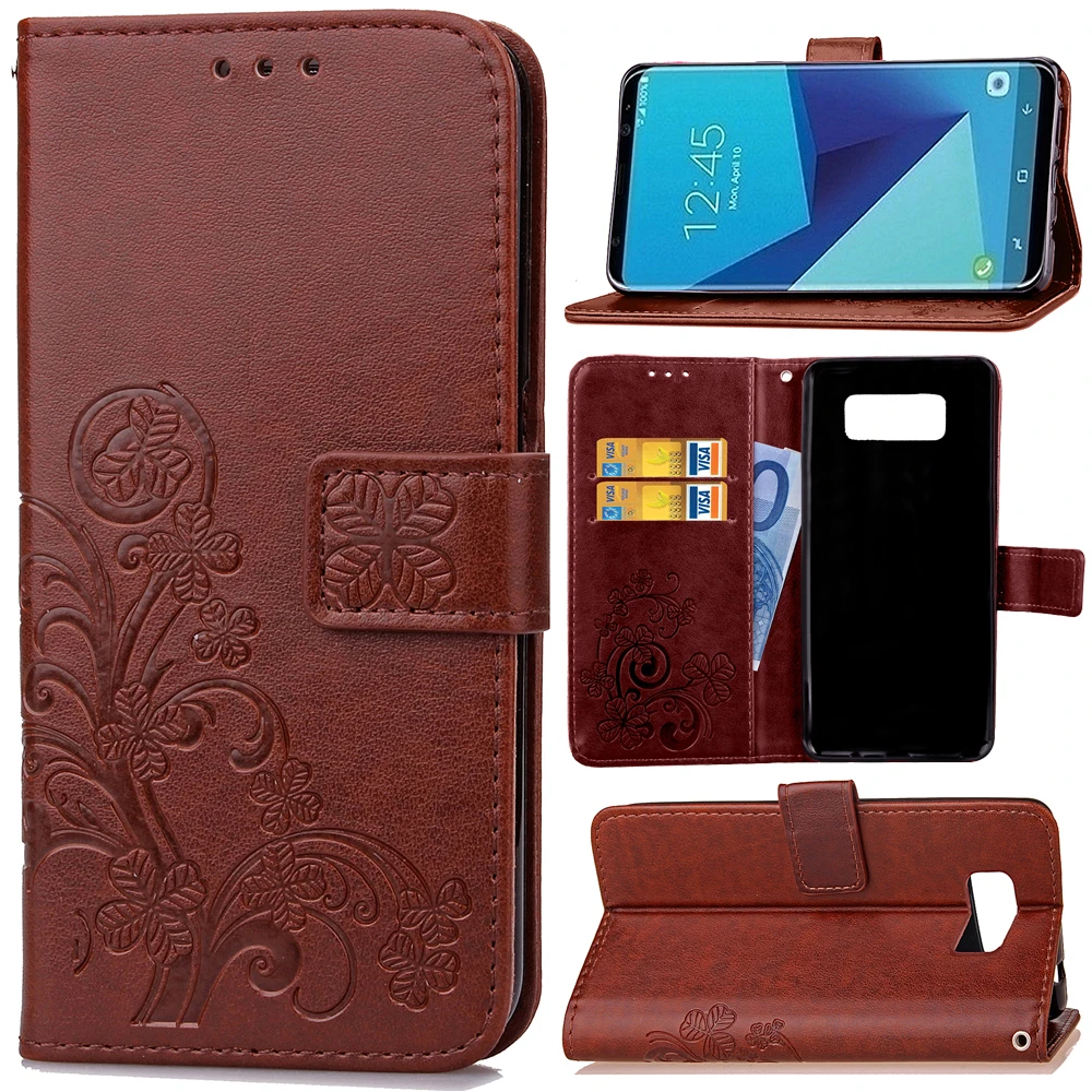 Для Samsung Galaxy S 8 Flip Case из мягкой искусственной кожи кожаный чехол бумажник телефон