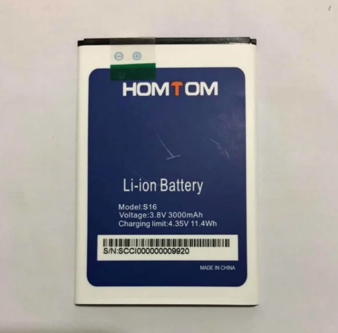100% Оригинальный S16 аккумулятор 3000mAh Замена 5 дюймов HOMTOM батарея мобильного
