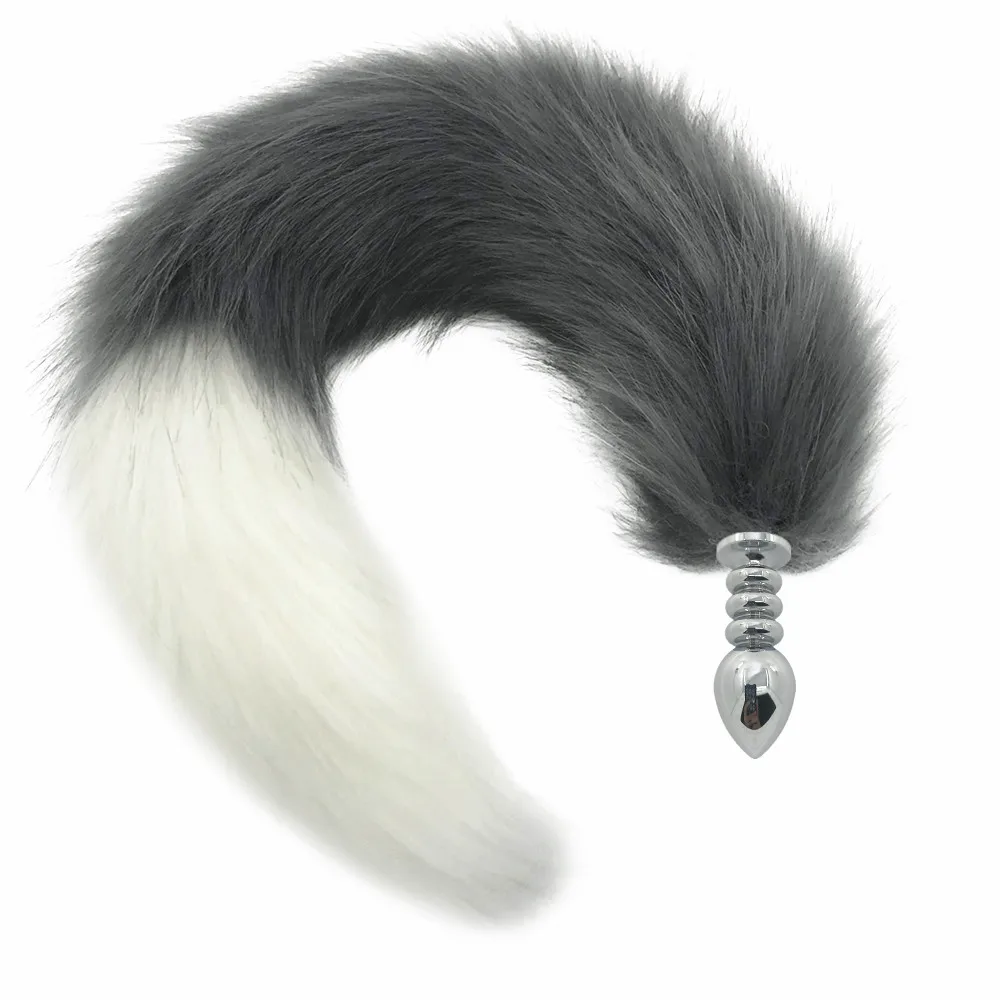 40cm Fox Tail Metallic Anal Plug Sexy Plush Hair Clip Ear SM Player Cosplay Adult Games Couples Flirting Sex Toy Dilator | Красота и