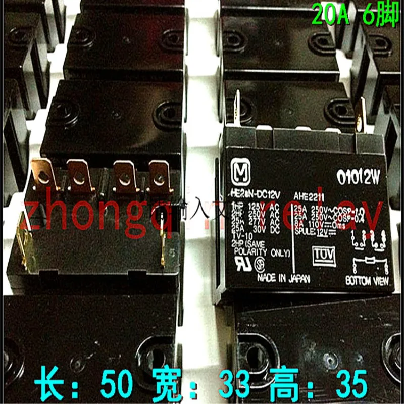 2 шт./лот реле HE2aN DC12V AHE2211 DC24V AHE2212 12VDC 012 24VDC 024 6 контактное реле|Реле| |