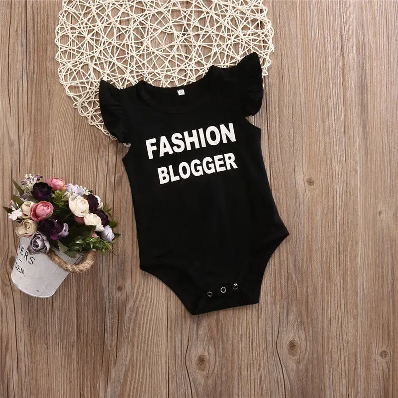 2017 Модный черный комбинезон с надписью для новорожденных мальчиков и девочек |