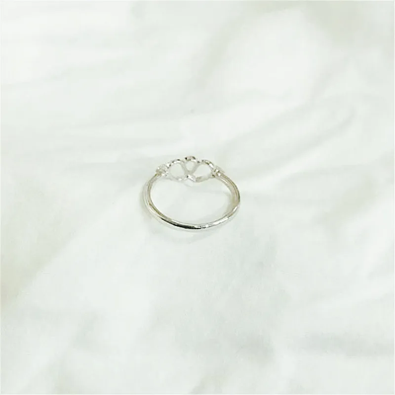 Tibetan sliver Hollow Heart Love finger Ring women engagement wedding band rings female lady luxury Fashion Jewelry | Украшения и