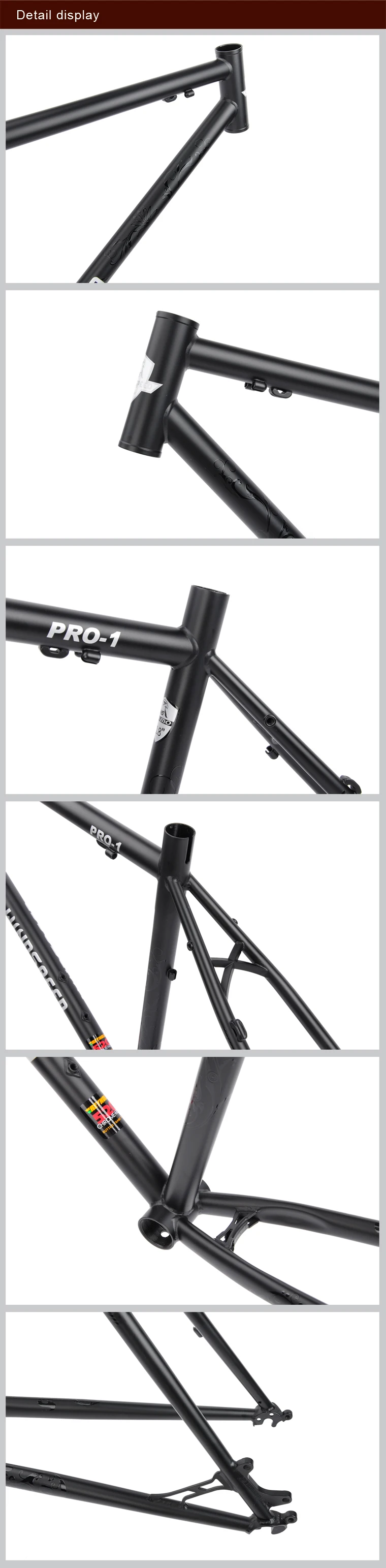 DARKROCK windspeed PRO-1 MTB Cr-Mo рама 26 ''Рейнольдс 520 сталь запчасти для горного велосипеда стерео печать черный белый MTB