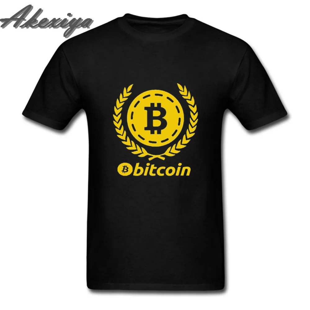 Черная металлическая футболка с биткоином homme Мужская хипстерская коротким