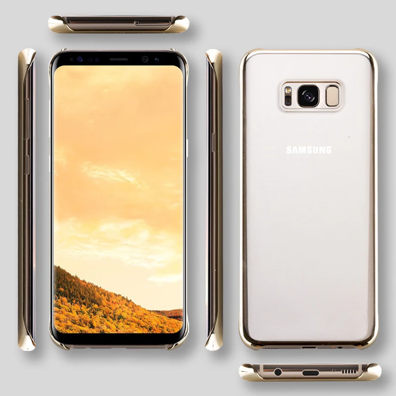 Для samsung S8 S 8 plus чехол прозрачный противоударный жесткий ПК ударопрочный задняя