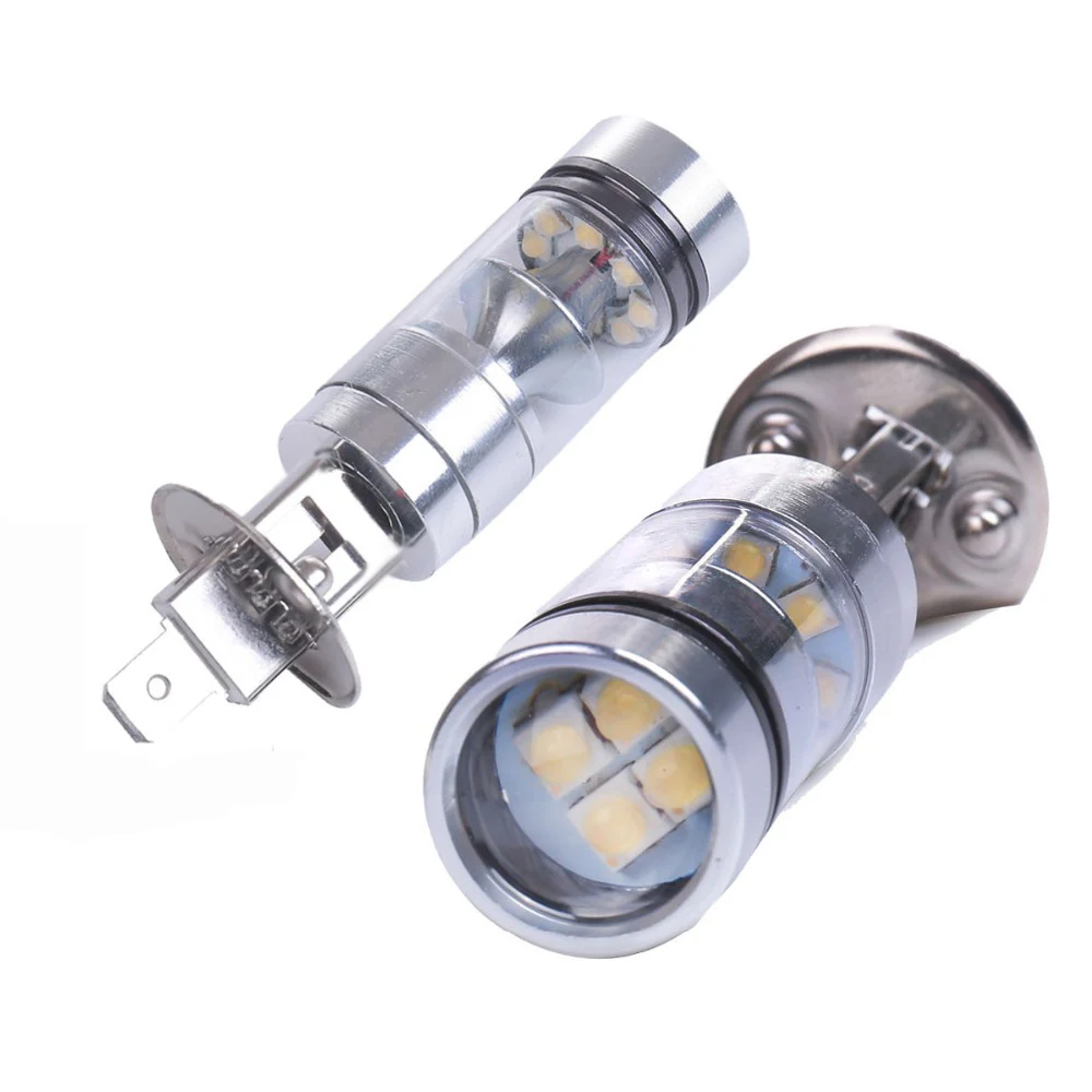 H1 100 LED противотуманные лампы Белый 6500 к Автомобильный светодиодный светильник 12V