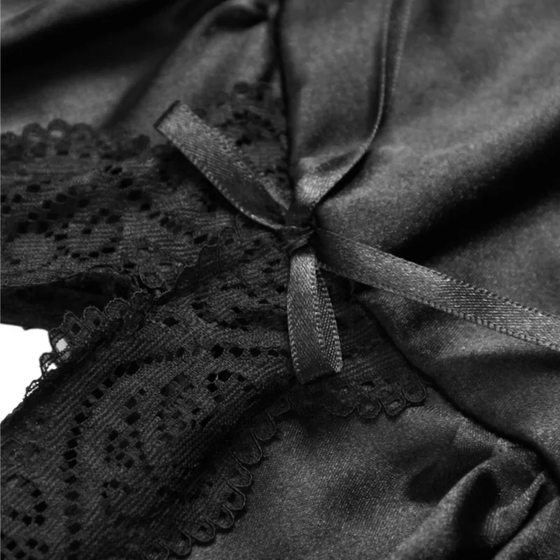 Летняя пикантная Пижама без рукавов кружевная приталенная трикотажная рубашка