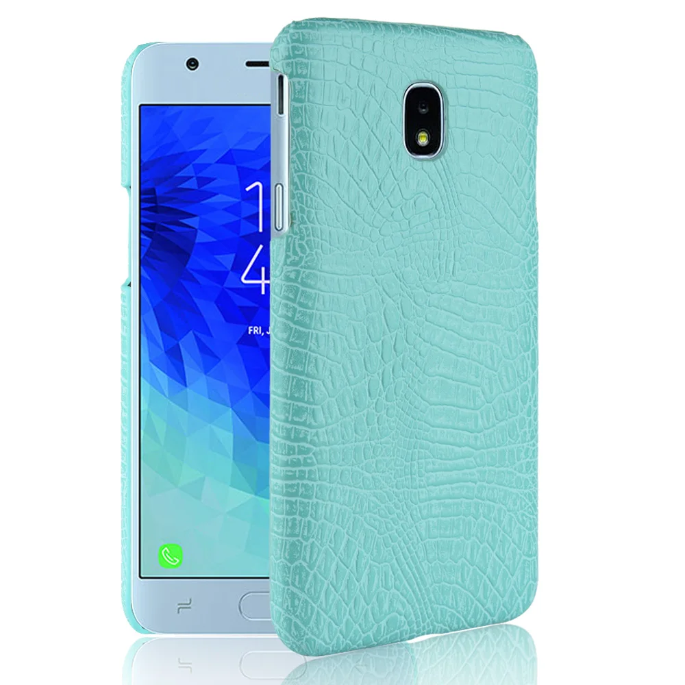 Крокодилья кожа змеи текстура кожаный чехол для samsung Galaxy J7 J3 J4 J6 J8 2018 твердой