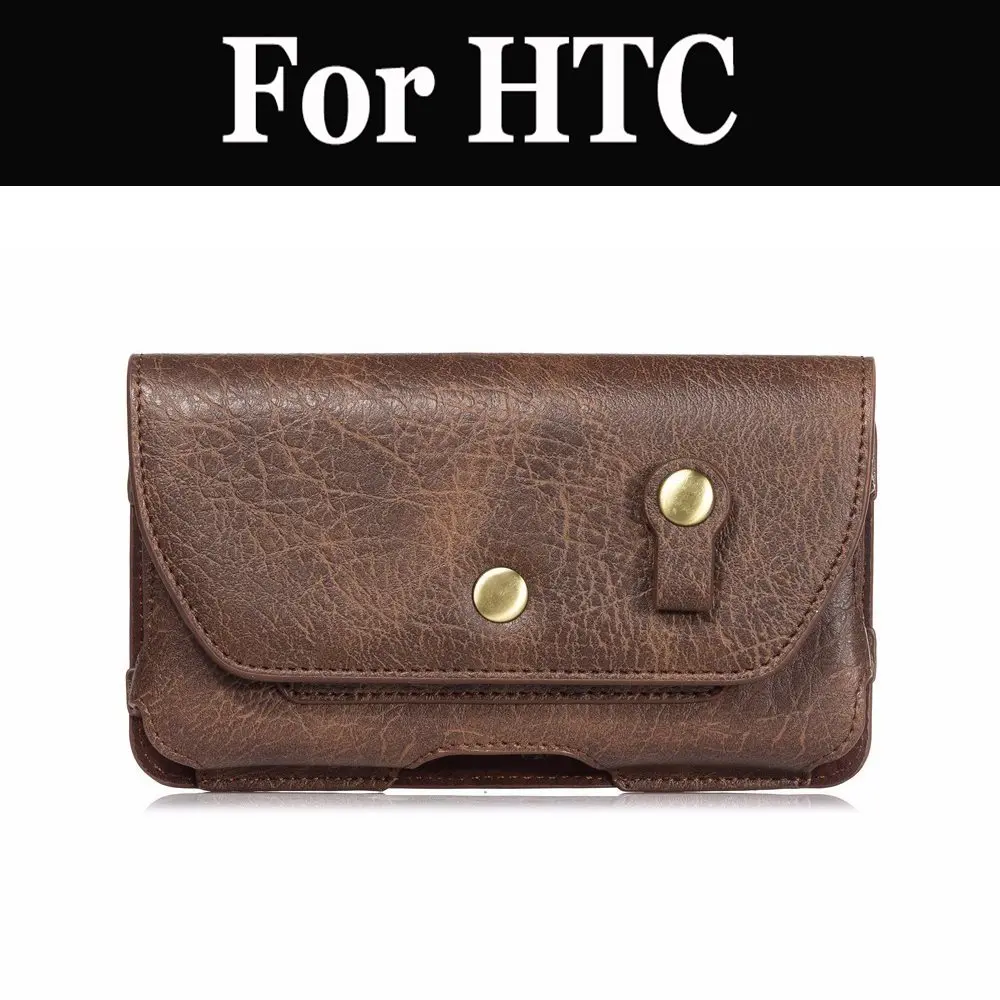 Кожаный чехол кошелек с зажимом для ремня кобура HTC Desire 828 830 628 530 630 12 + U11 EYEs One S9 10