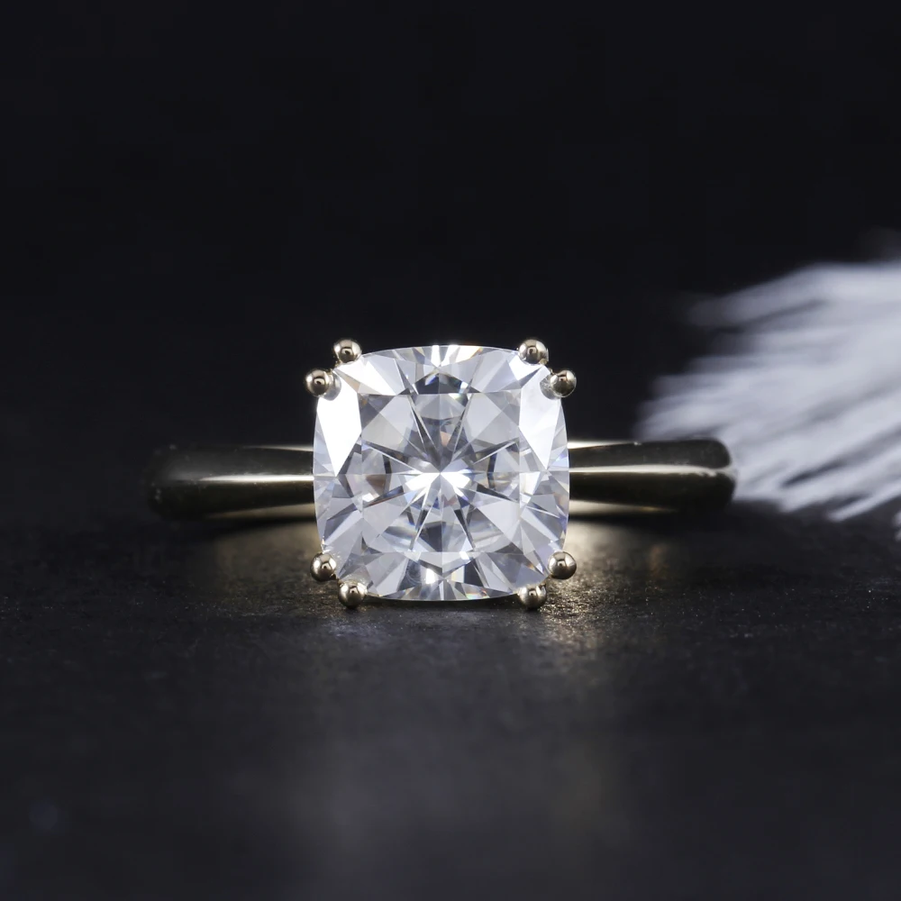 Женское кольцо для помолвки transcgems розовое золото 14k 585 желтое 2 5 карат 8 мм |