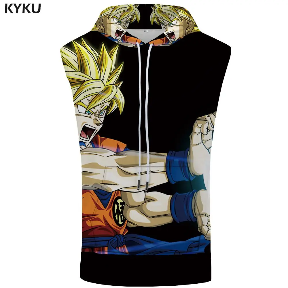 Tank Top 14 KYKU Dragon Ball Толстовка без рукавов куртка в стиле Гоку молния Стрингер месть рубашки 3D майка для бодибилдинга мужская одежда - Цвет: Tank Top 14
