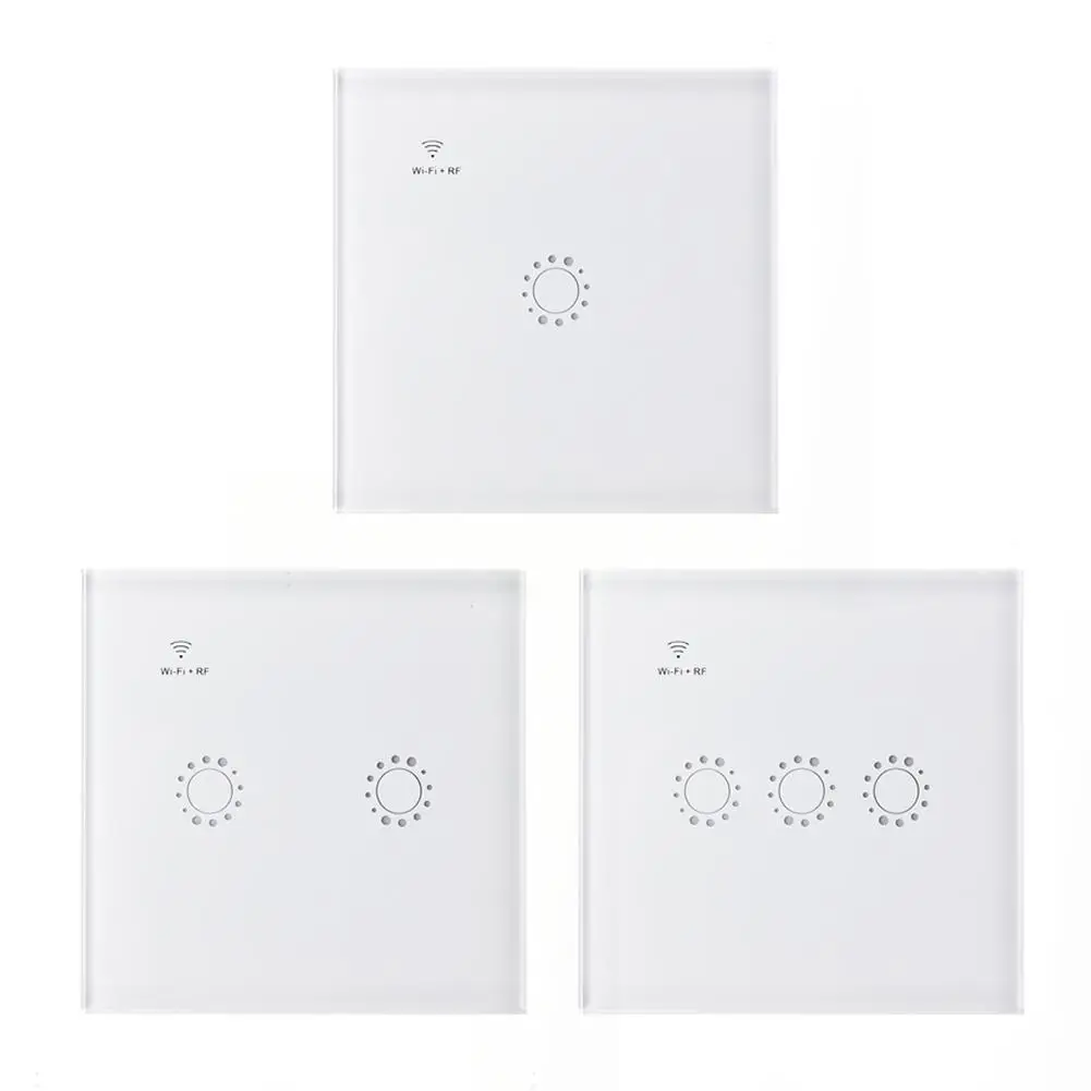 Wi Fi + RF433 переключатель сенсорный экран настенный выключатель света 1/2/3 комплект