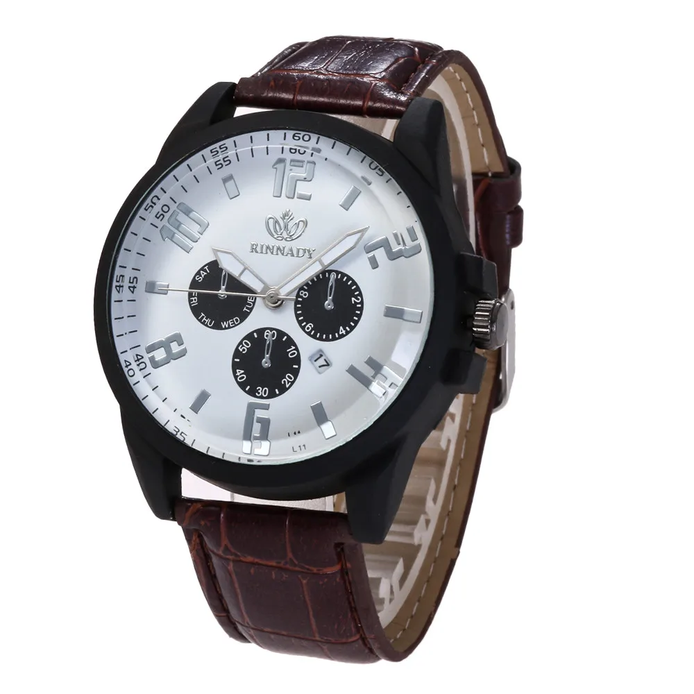 Женские модные часы с кожаным ремешком аналоговые кварцевые круглые наручные из