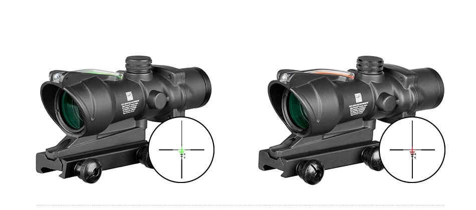 Trijicon ACOG 4X32 Scope Fiber Optics Red Dot Adjustable Illuminated Chevron Glass Etched Reticle Tactical Hunting Sight
