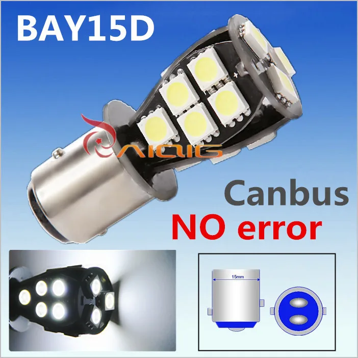 1157 BAY15D 18 SMD белый/красный CANBUS OBC без ошибок сигнала P21/5 Вт светодиодный