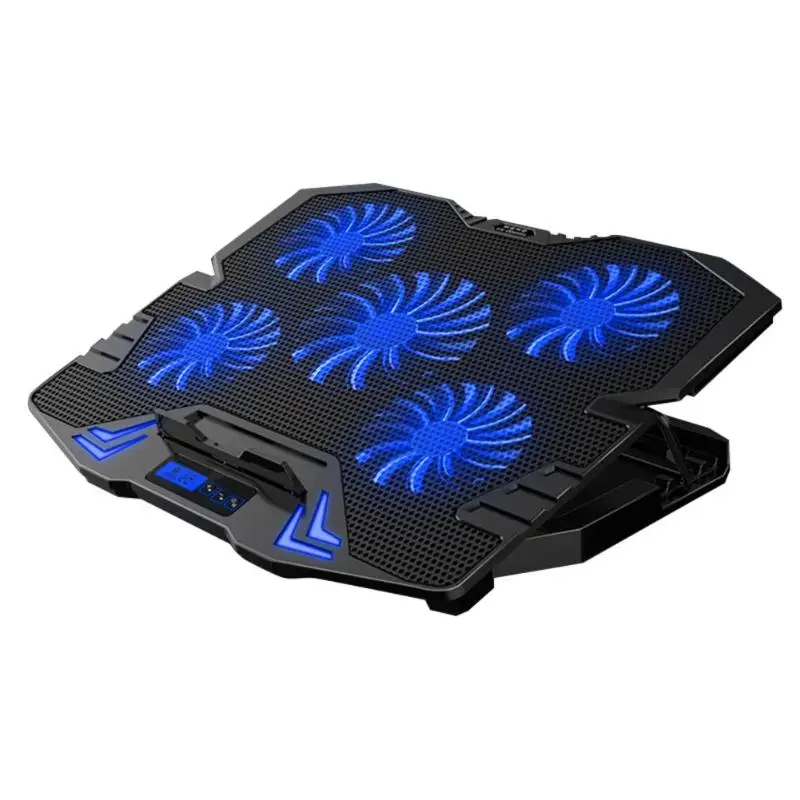 ICE COOREL охлаждающий кулер для ноутбука с процессором 5 вентиляторов 2 USB Регулируемый кулер для ноутбука - Цвет: Touch screen Blue