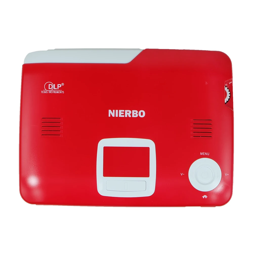 NIERBO мини проектор Full 3D Портативный Беспроводной Батарея Поддержка 4 К Android Wi Fi