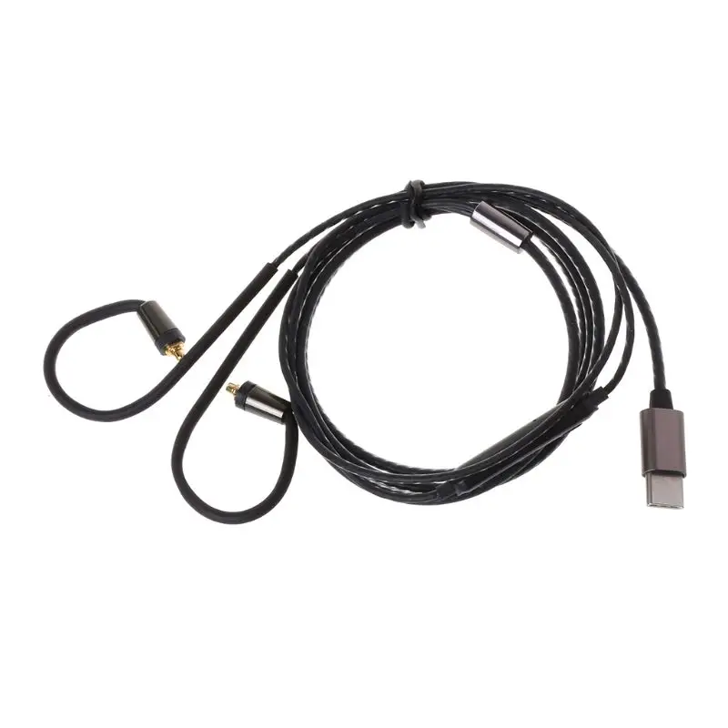 Straight plug MMCX Тип C наушники аудио кабель микрофон для Shure наушников SE215/315/535/846/425 - Цвет: Straight plug