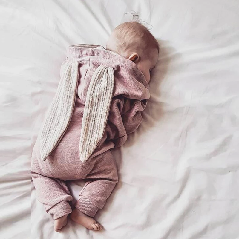 Одежда для новорожденных девочек и мальчиков хлопковый комбинезон с длинными