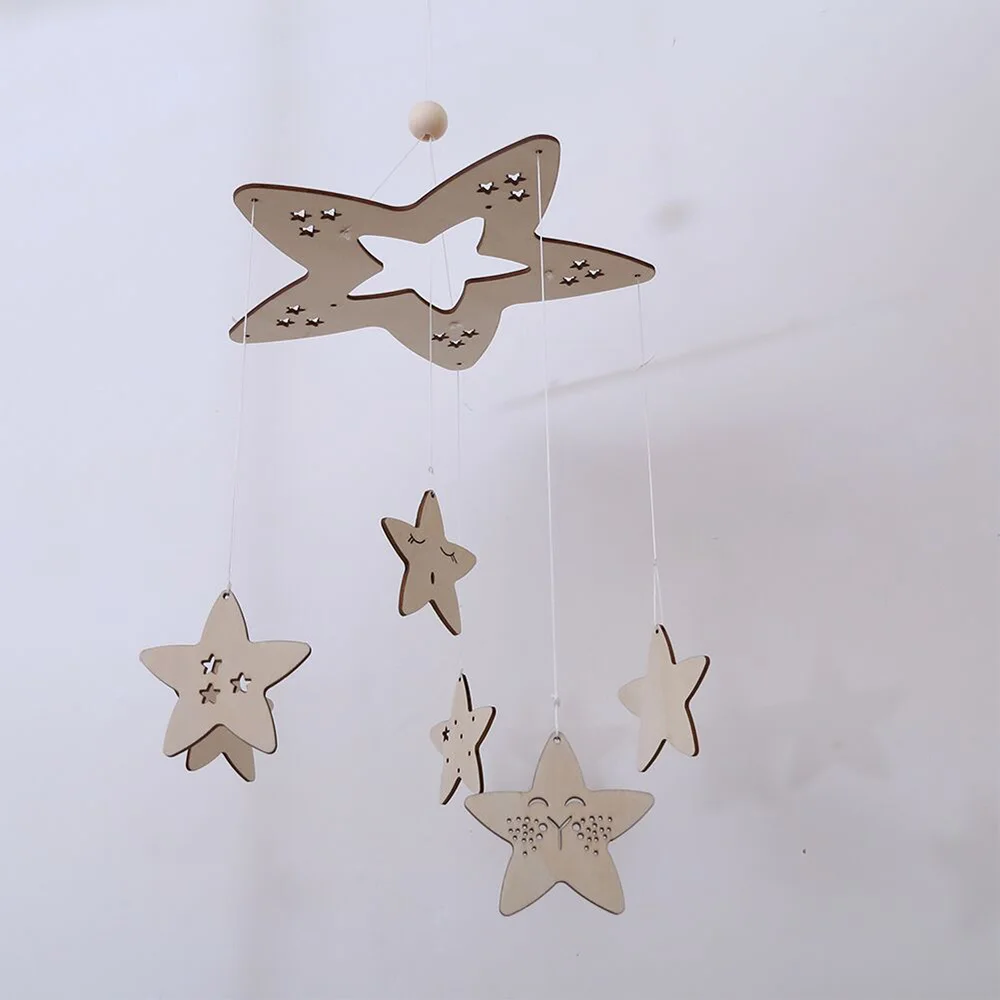 Детские погремушки подвесные деревянные бусины колокольчики игрушки для