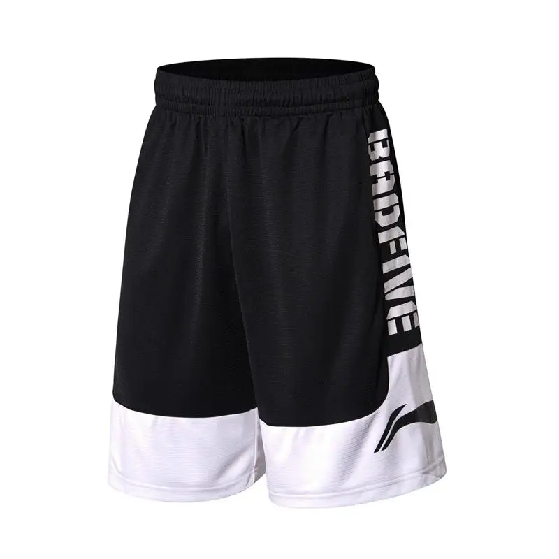 Li-Ning мужские шорты BAD FIVE для соревнований по баскетболу, свободные, дышащие, полиэстер, Удобная подкладка, спортивные шорты AAPN169 CJAS18 - Цвет: AAPN169-1H