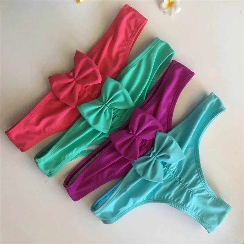 Женские Трусики бикини с завязками на боку трусики стринги в бразильском стиле