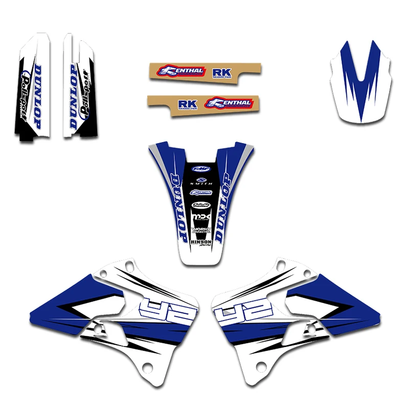 3 м Графика Наклейка наборы для Yamaha YZ125 YZ250 YZ 125 250 1996 1997 1998 1999 2000 2001 аксессуары