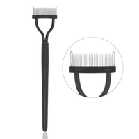 professional women eyelash makeup comb brush steel needle lady eyelash mascara separator guide applicator eye makeup tool