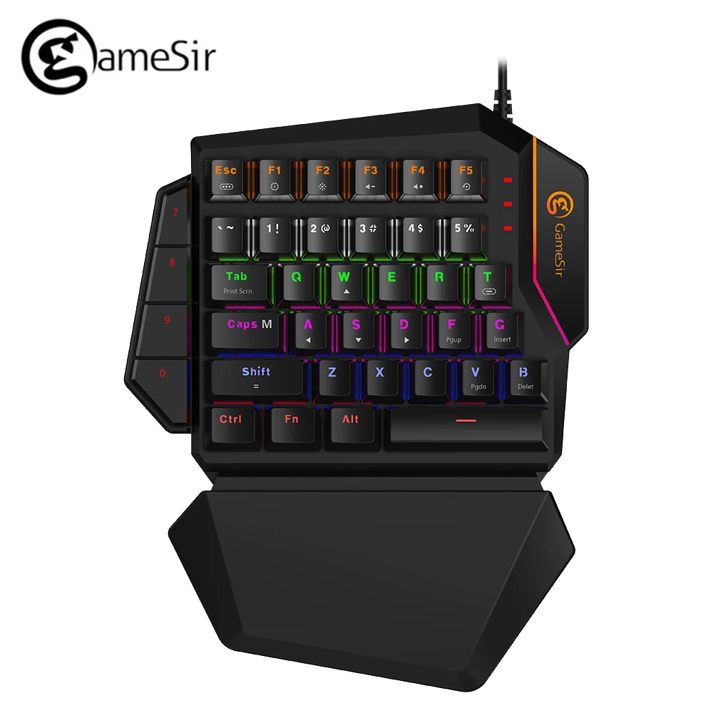 GameSir GK100 механическая клавиатура с одной рукой синие переключатели ПК игровая клавиатура BattleDock с GameSir X1 Adapte pubg mobile legends