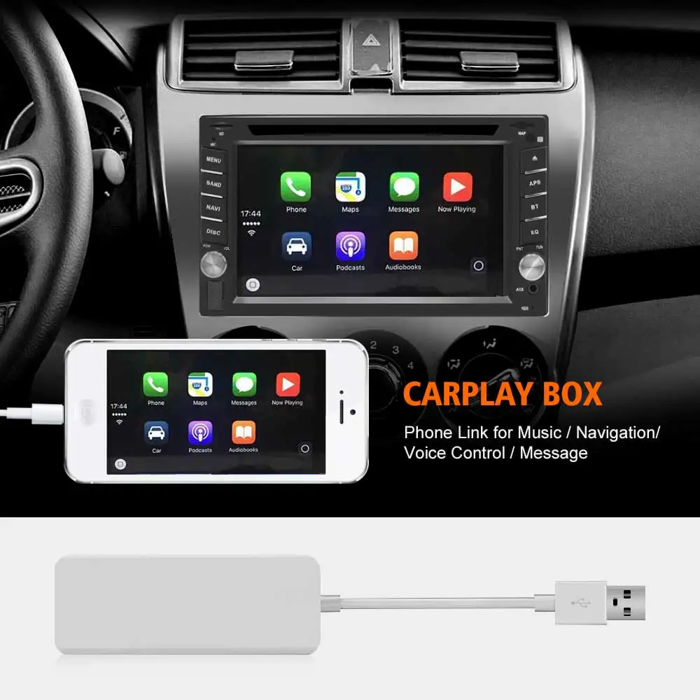 Автомобильный радиоприемник 2 din 1 Din для android Новый USB тюнер carplay с Поддержкой iPhone