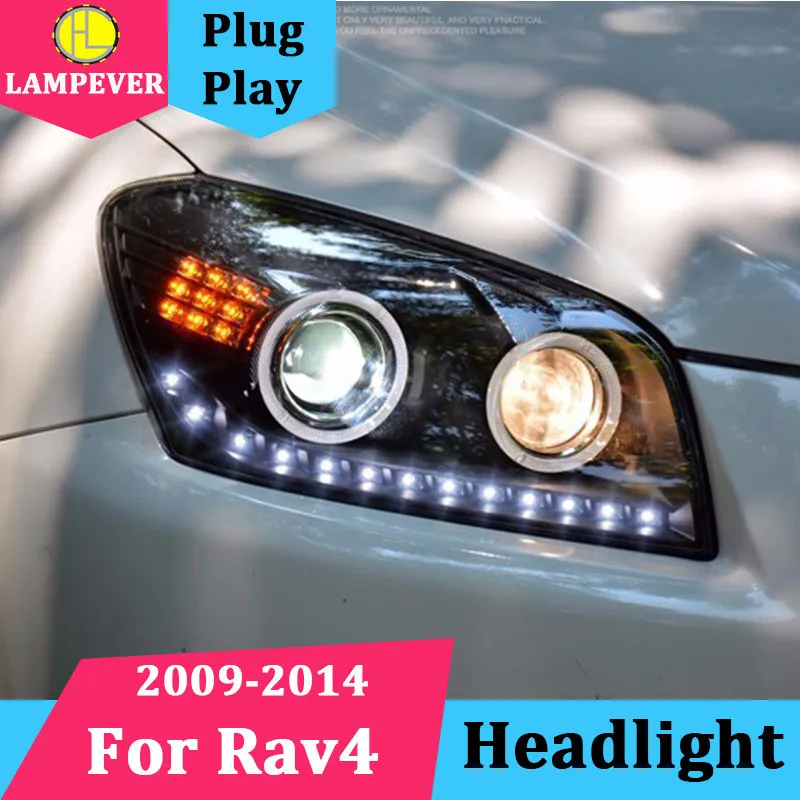 Автомобильный светодиодный налобный фонарь для RAV4 головной светильник s 2009 2013