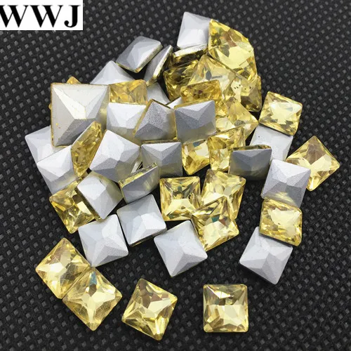 Квадратные кристаллические камни jonquil желтого цвета для - Цена: 1922.4