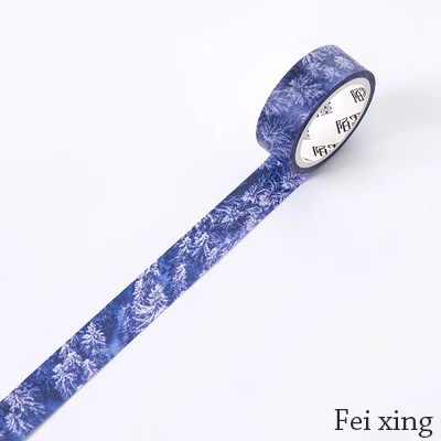 fei xing 15 мм* 5 м природа васи лента креативный Небесный ветер прозрачная Маскировочная Лента Скрапбукинг Декор Наклейка для дневника школы пуля журнал - Цвет: fei xing