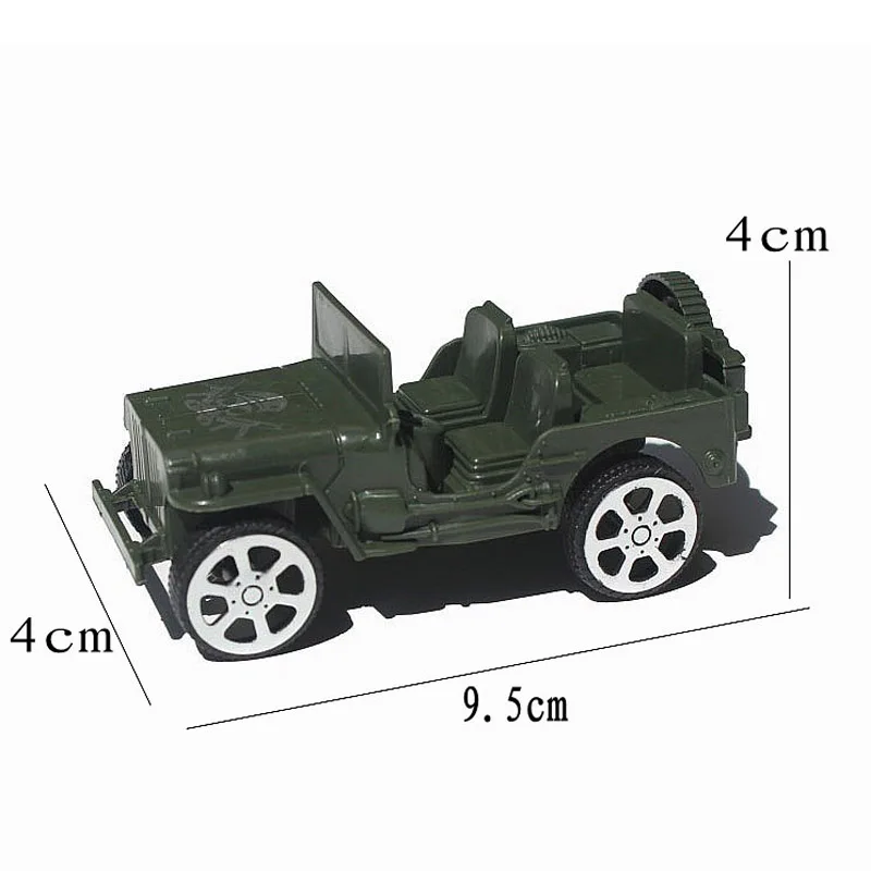 2 предмета колесный Jeep Второй мировой войны Военный песок стол модель в уличном