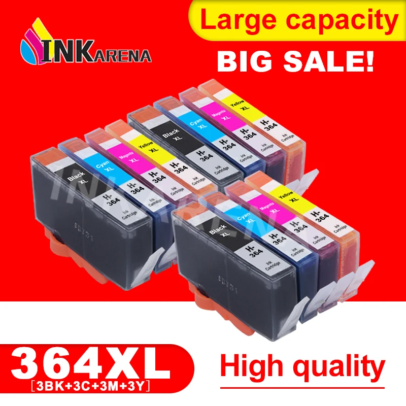 INKARENA комплект из 3 предметов 364 364XL совместимый чернильный картридж для HP Photosmart 5510