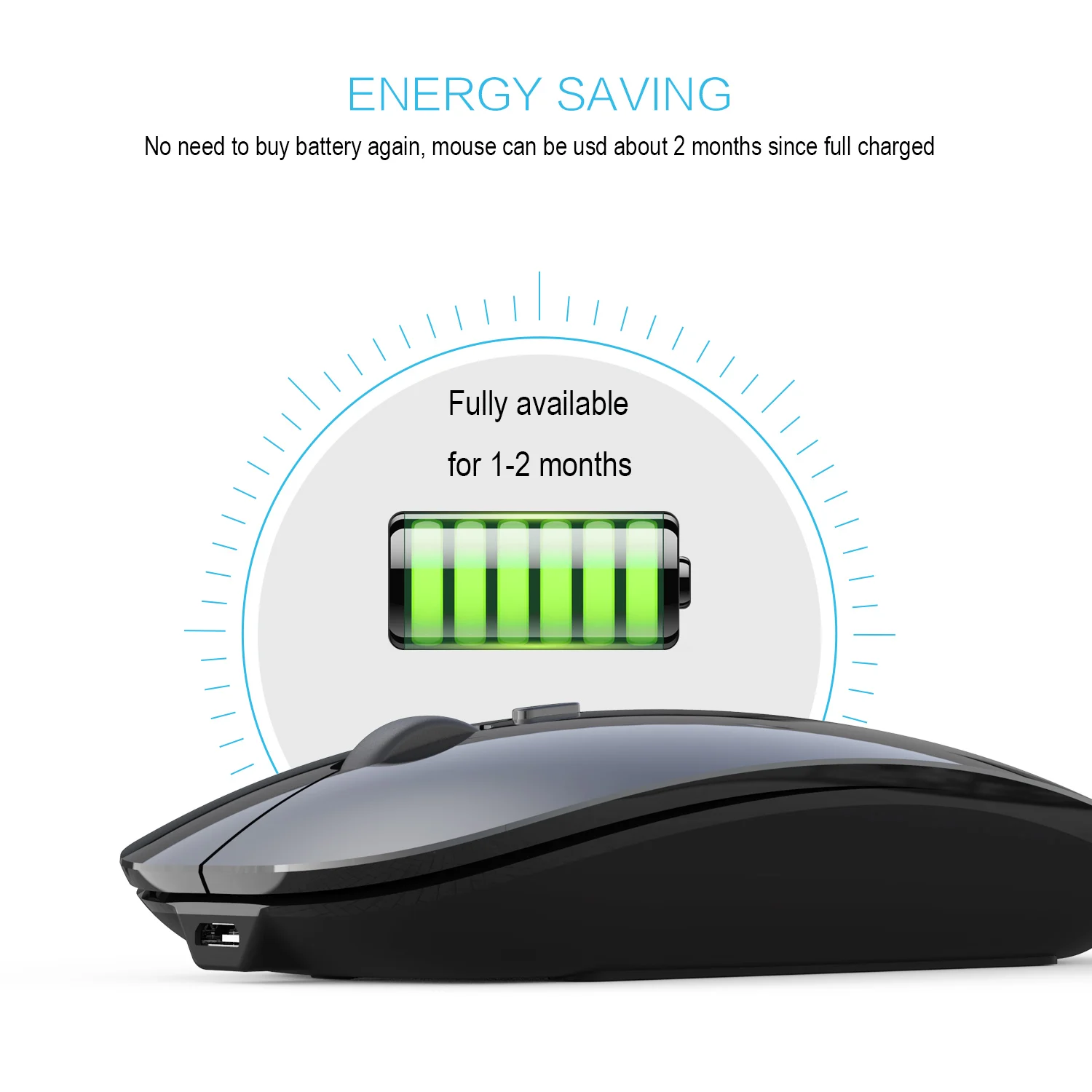 Type-C or USB Wireless Mouse 2.4ghz adjustable1600 DPI Built-in rechargeable battery Optical Mute Mice For Macbook/ Pro Laptops |